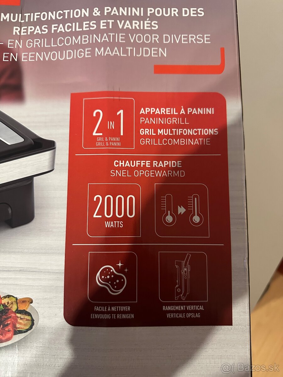 Predám multifunkčný gril + Panini maker – 2v1, 2000 W – skve - 7