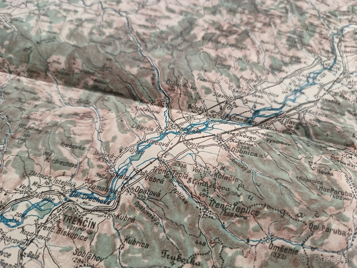 stará vojenská mapa Žilina, Trenčín,Topoľčany 1935 - 7