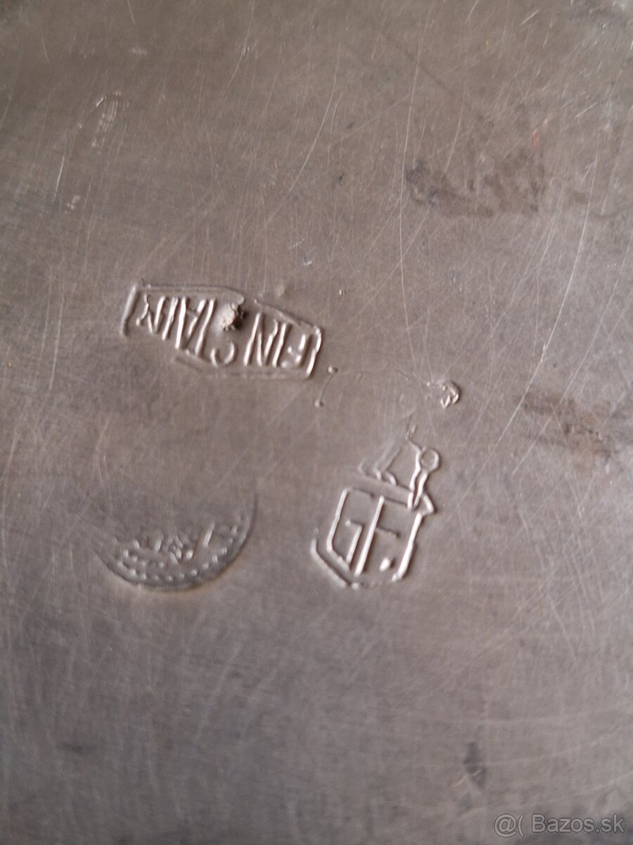 Starý cínový riad značený - 7