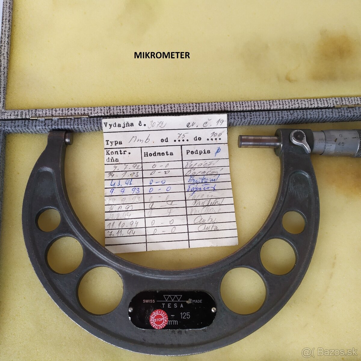 Mikrometre, dutinomer, hĺbkomer, - 7