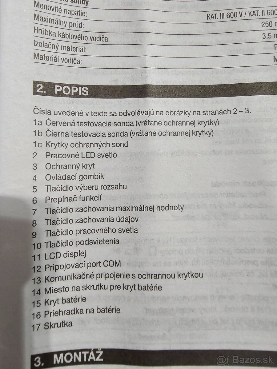 Digitálny multimeter FERM - 7