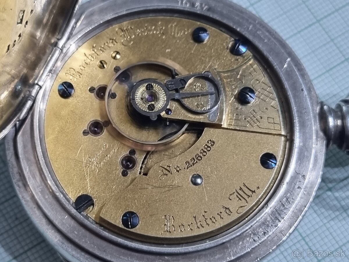 Veľké,strieborné vreckové hodinky. - 7