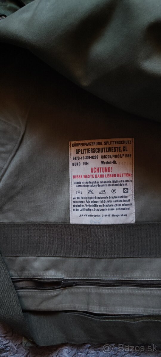 Splitterschutzweste balistická vesta Bundeswehr - 7