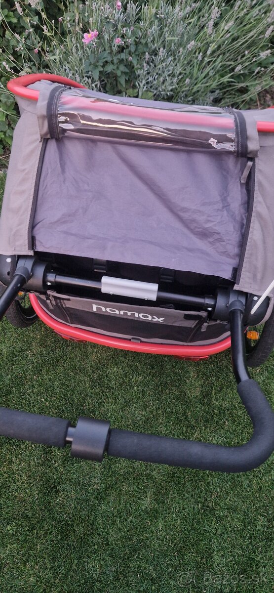Hamax Outback cyklovozík pre 2 deti TOP stav, komplet výbava - 7