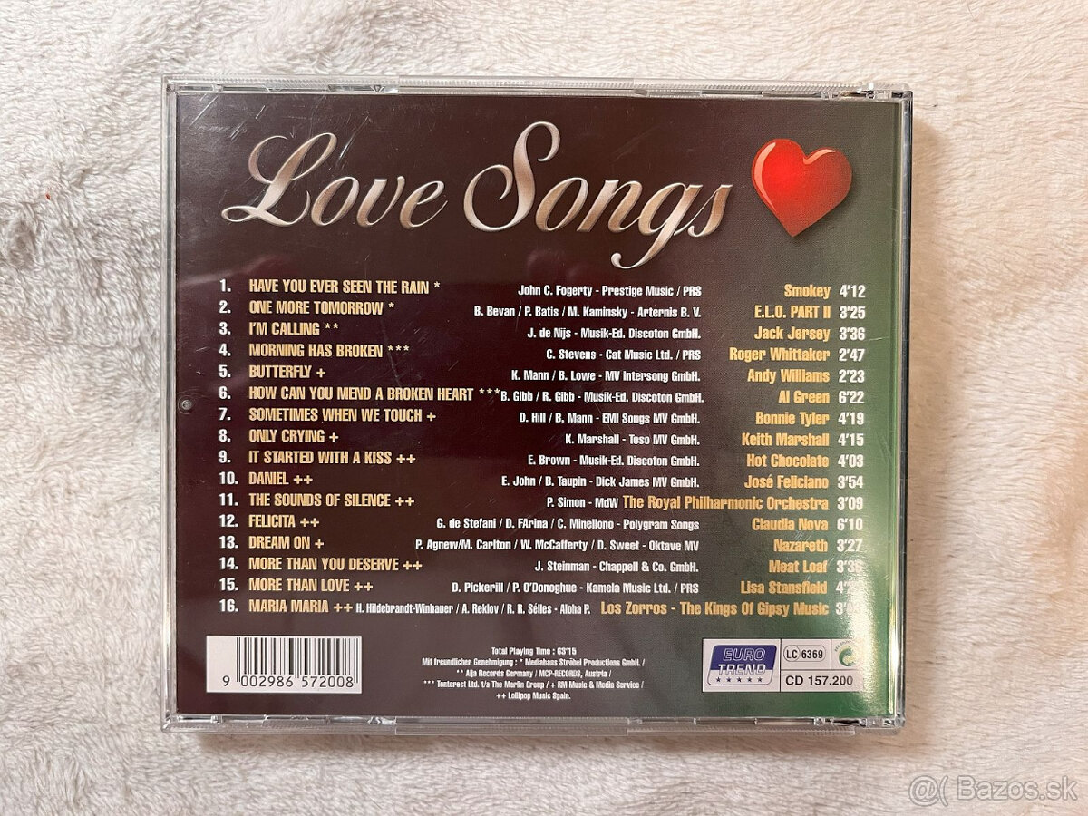 Predám kolekciu CD - Love Songs - 7