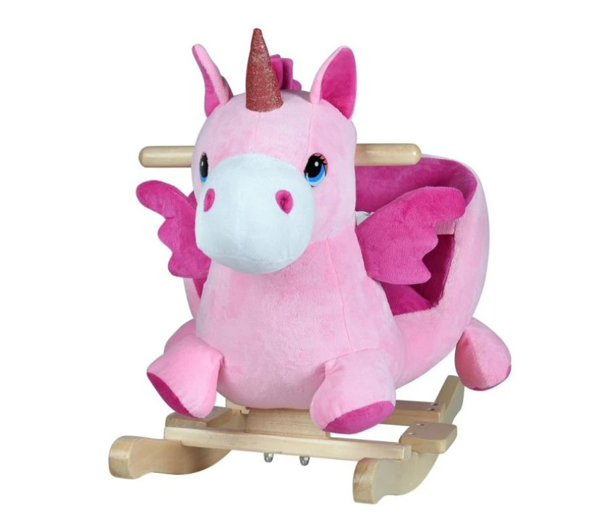 Detský hojdací jednorožec sloník koník so zvukom a baterkami - 7