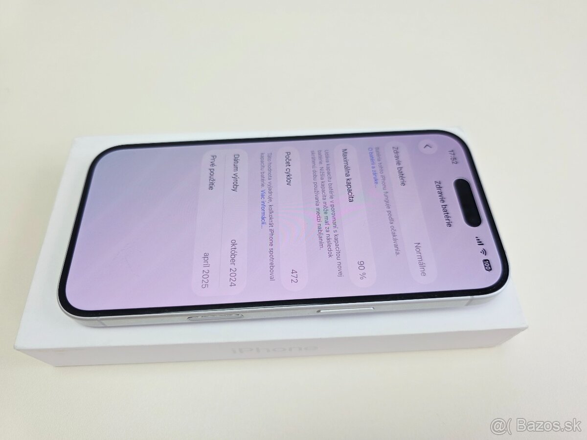 Apple iPHONE 16 WHITE 128GB,BATERKA 90% - 7
