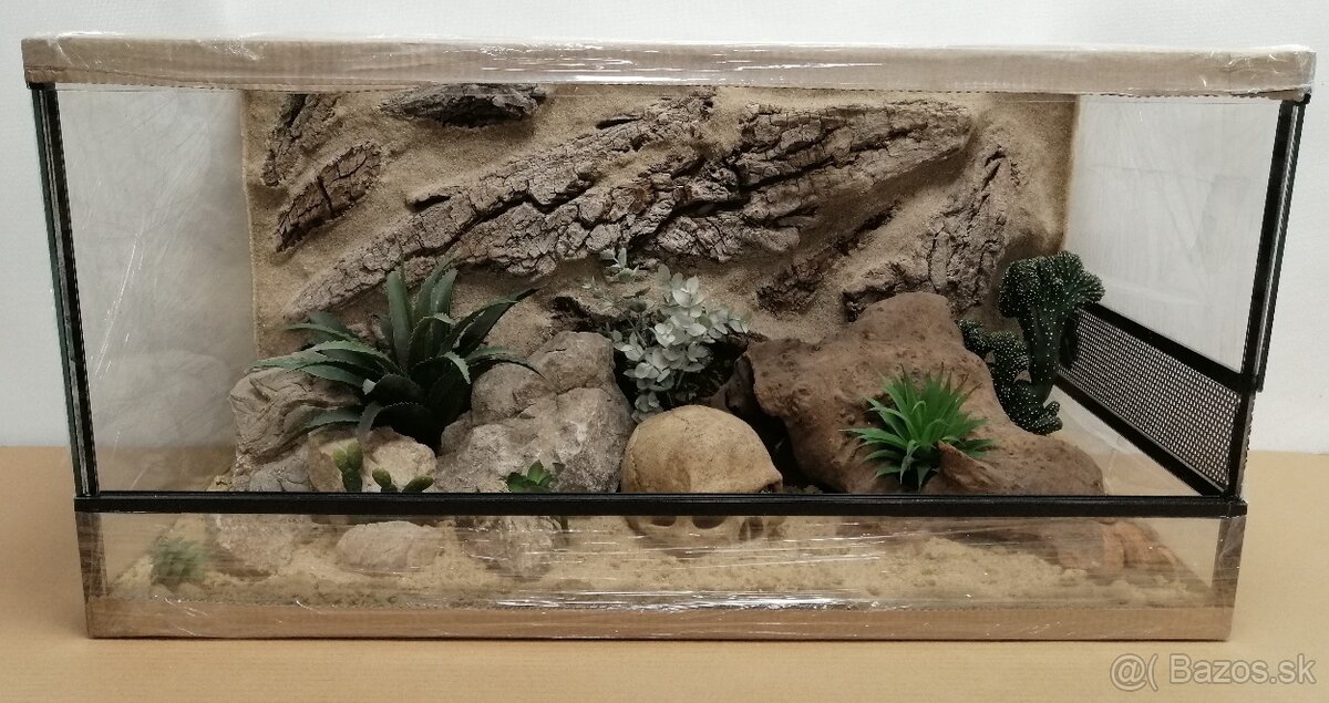 Terárium 80x40x40 s 3D stenou - 7