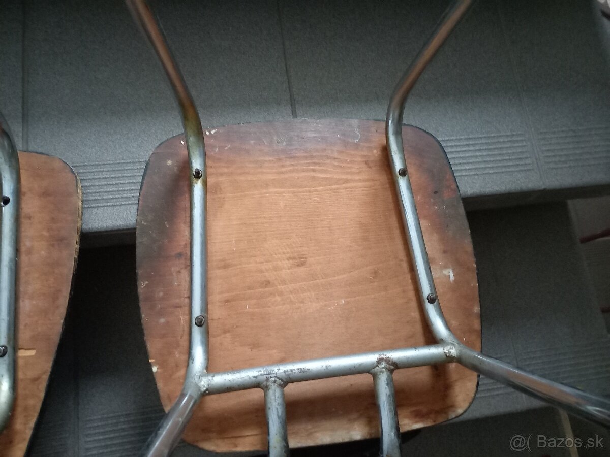 2ks Chromové kuchynské stoličky - 7