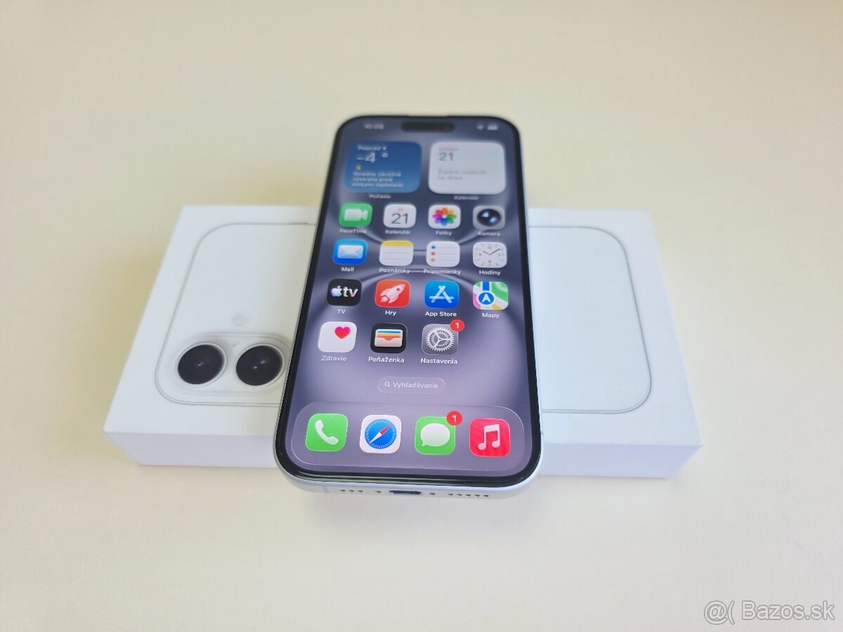 APPLE IPHONE 16 256GB WHITE TOP STAV - - 7