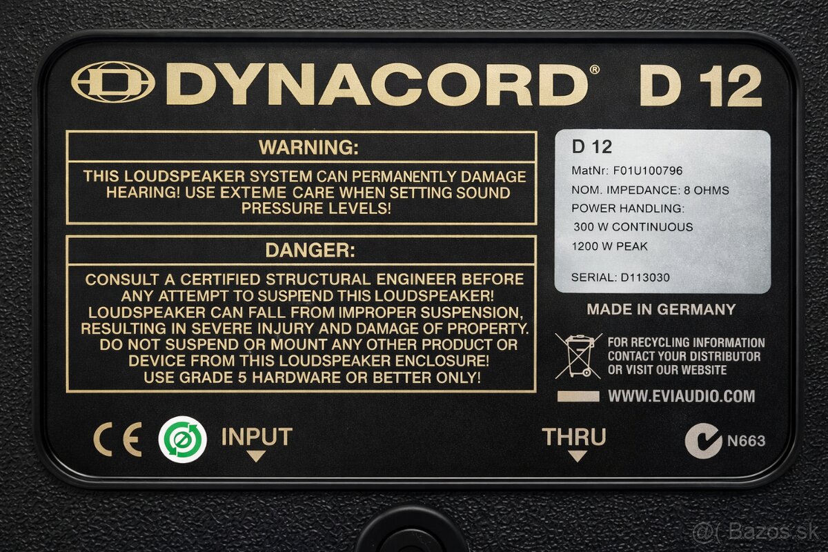 Dynacord D-12,Zeck ptv 1500 - 7