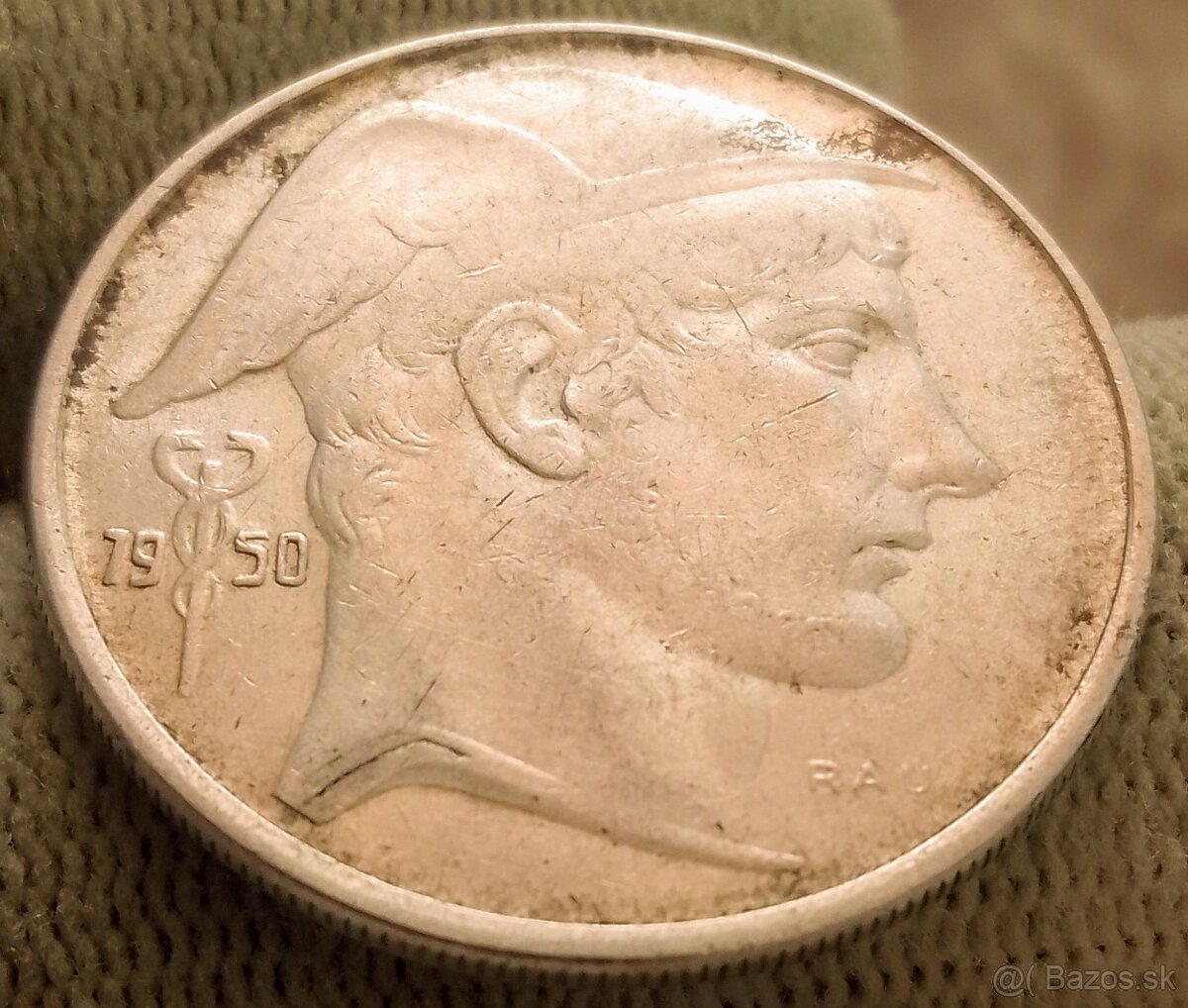 Strieborné 20 franky Belgicka. - 7