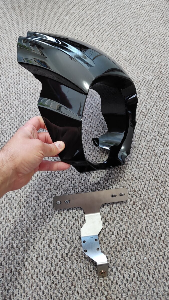 predný štít čierna lesklá a matná nové - 7