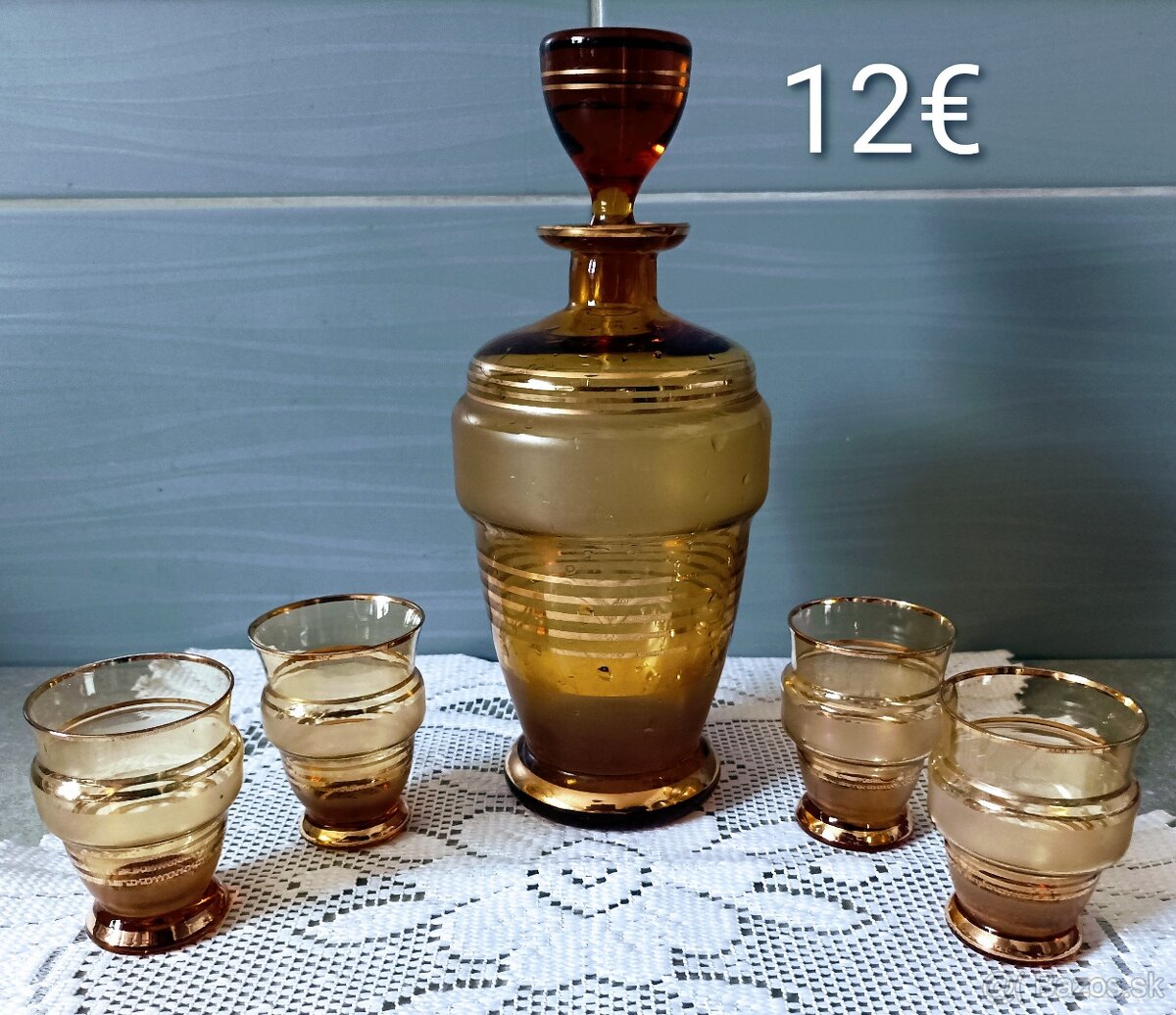 Retro karafy + poháre - 7