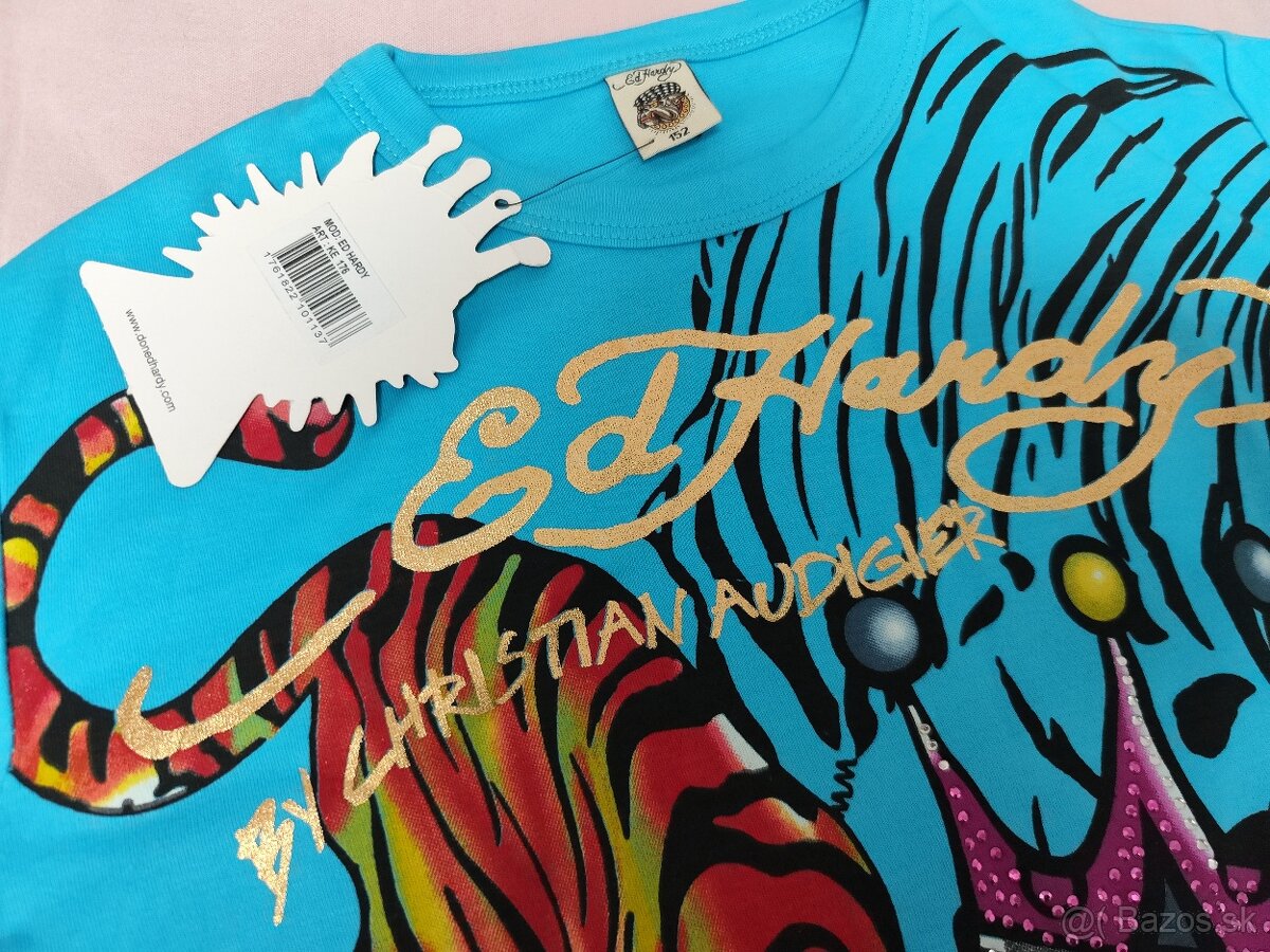 Nové nenosené modré tričko E.Hard. - 7