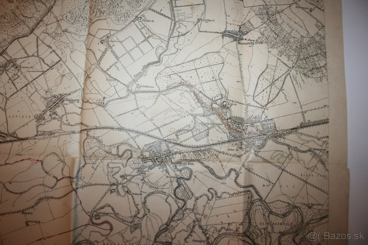 Takmer 100 ročná mapa Bratislavy s okolím - 7