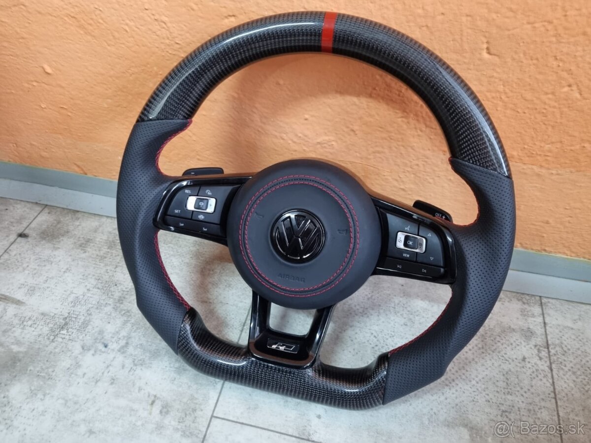 VOLANT VOLKSWAGEN R RLINE GTD GTI - KOZA / KARBÓN - 7