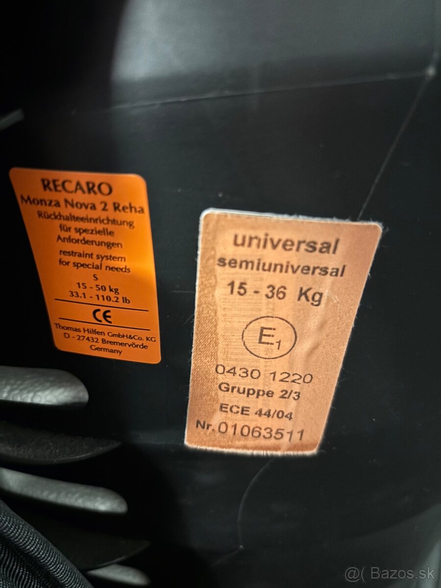 Autosedačka Recaro Monza Nova 2 / 15-36kg - 7