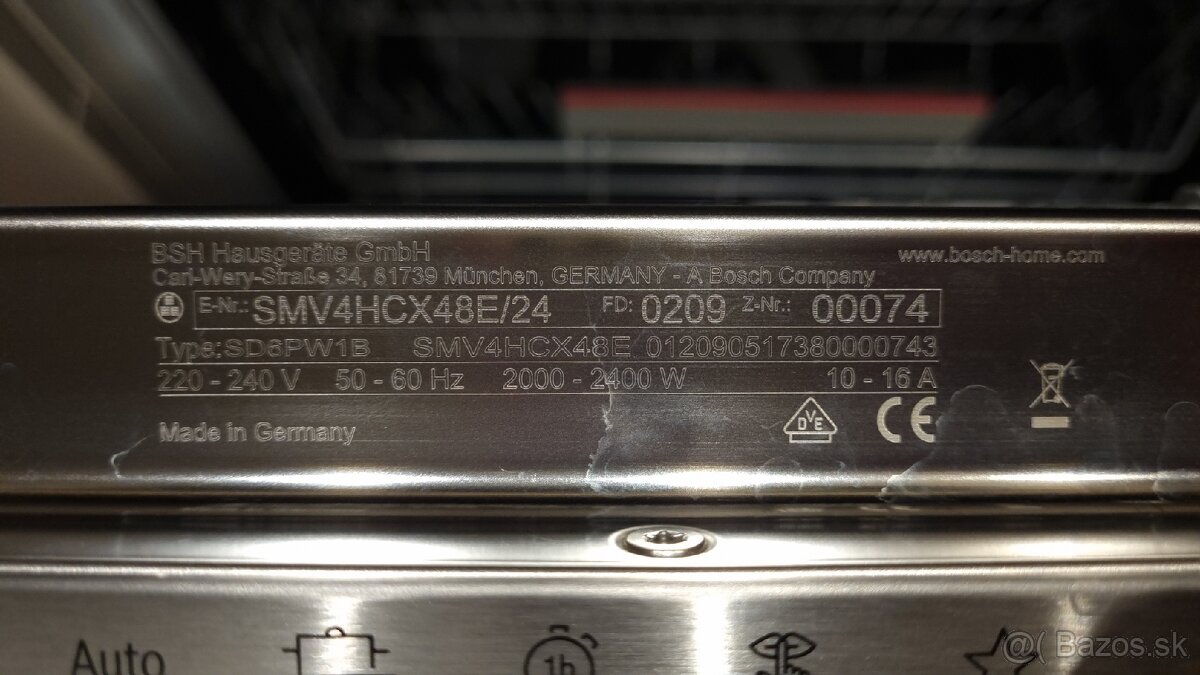 UMÝVAČKA Bosch SMV4HCX48E - 7