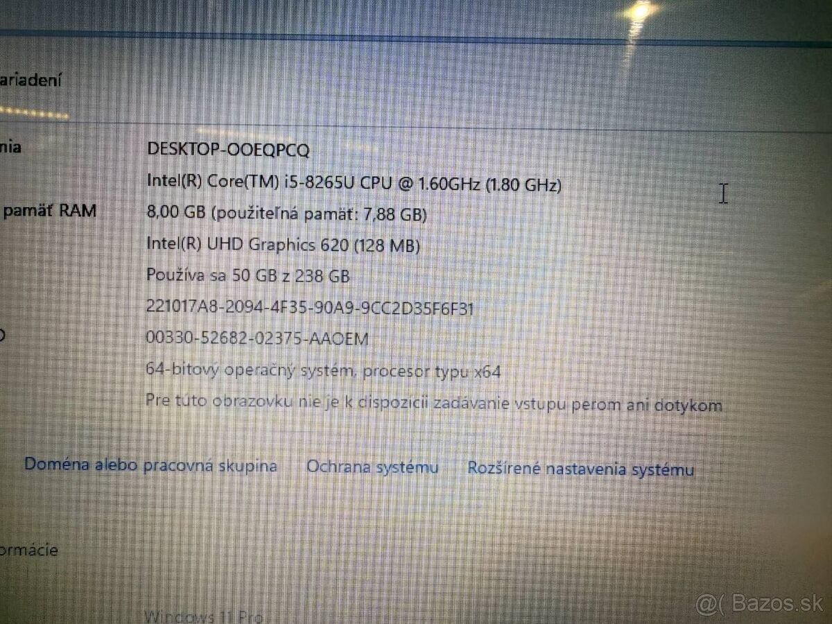 Notebook Dell Vostro 3500 i5-8265U / 8GB RAM / 256GB SSD - 7