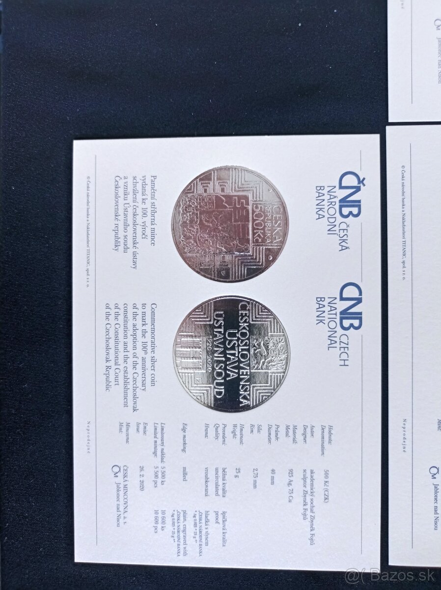 Strieborné mince 500 Korún Československo PROOF - 7