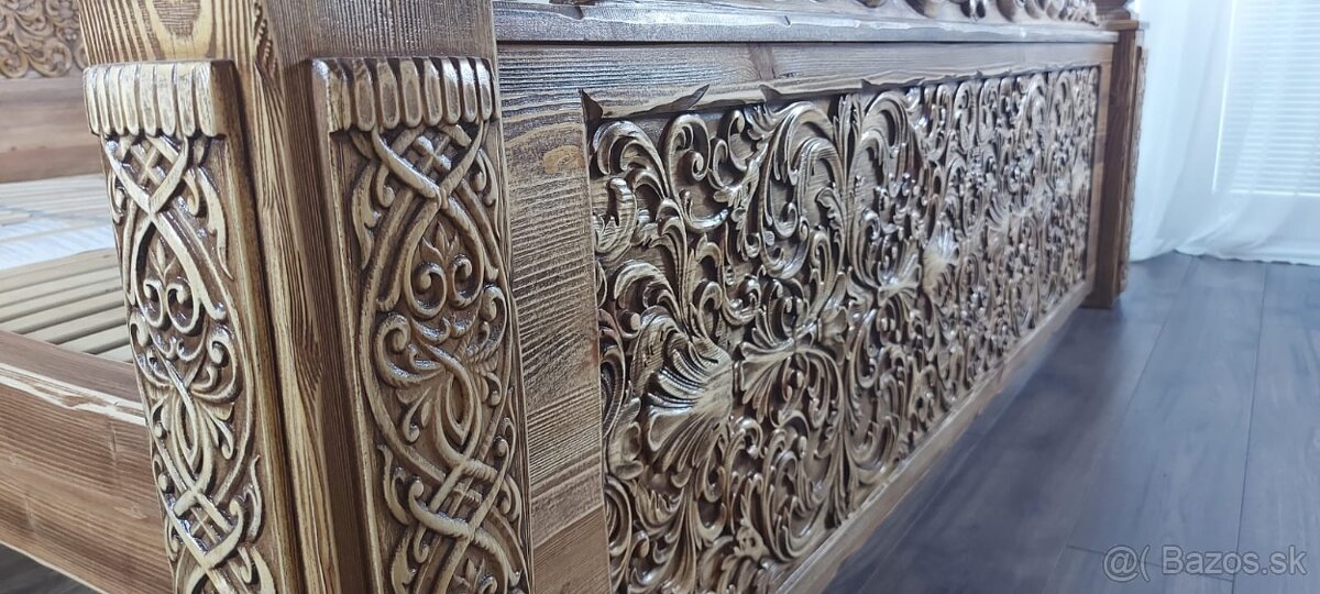 Drevená posteľ 180×200cmvrátane ortopedických roštov - 7