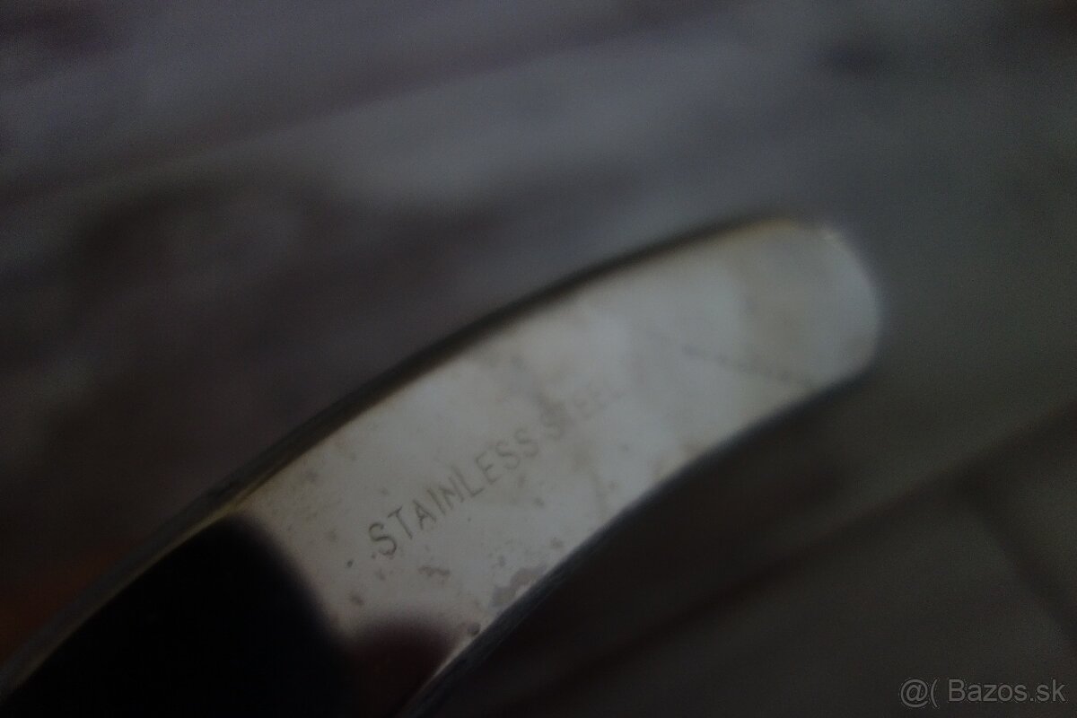 Nerezová ploskačka v koženom puzdre - ťapka - 7