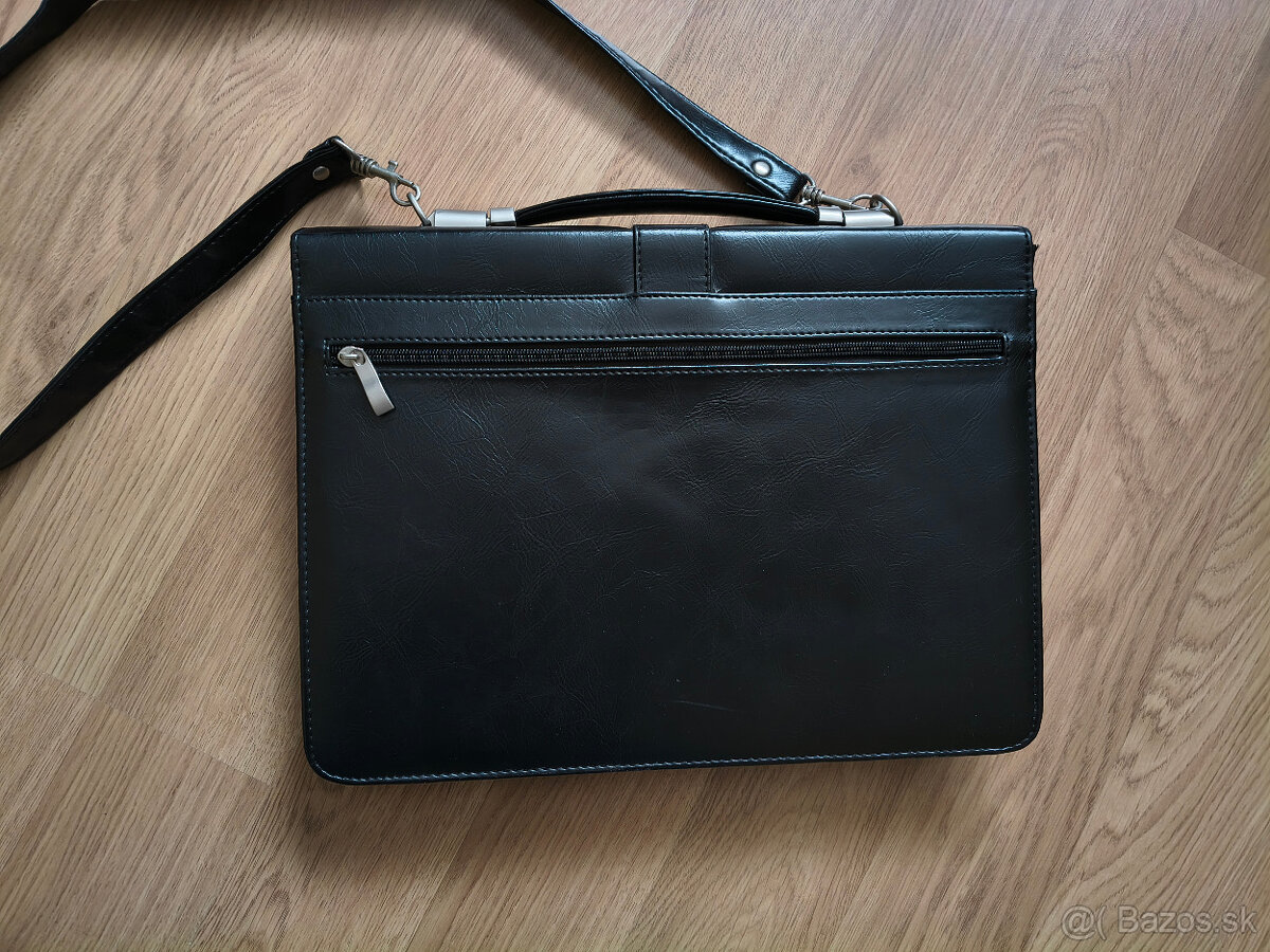 Čierna kožená taška Mercucio - 7