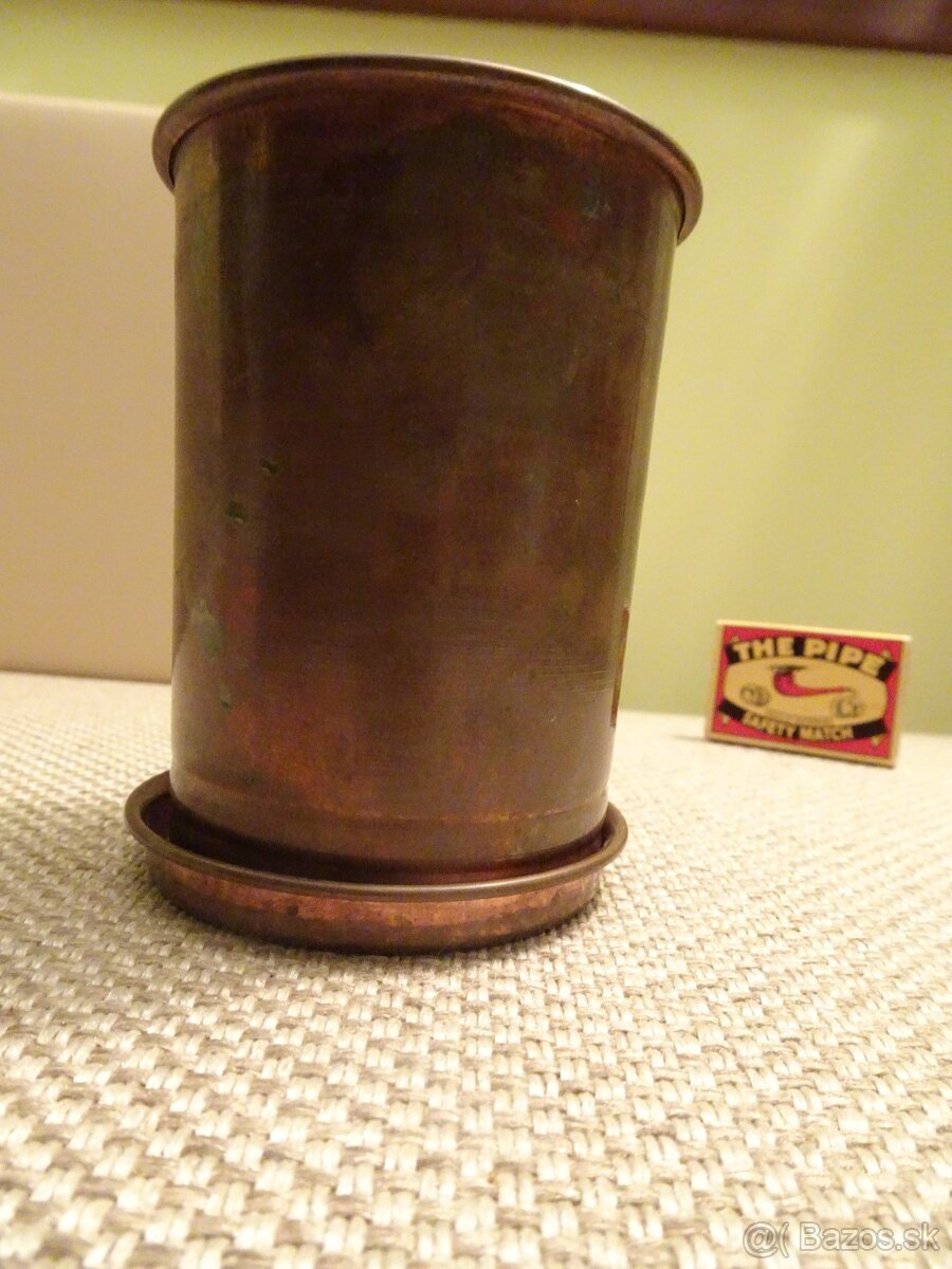 Predám starožitný MEDENÝ POHÁR s patinou - 7