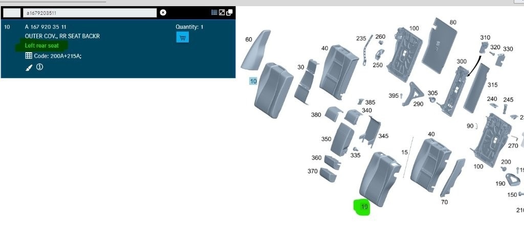 Kia Hyundai - pant, Mercedes GLE C167 W167 - potah sedadlo - 7