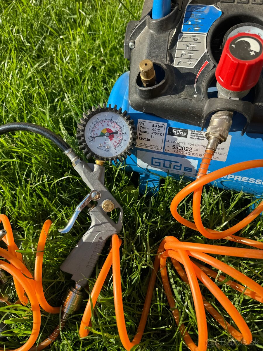 KOMPRESOR GÜDE AIRPOWER 6L - AKO NOVÝ - 7