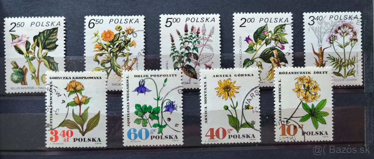 Známky kvety Poľsko - 7