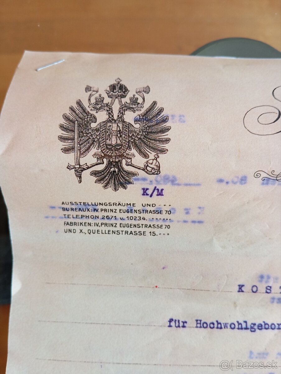 ⭐Sigmund Járay - jedálenská zostava, 1914 (s dokumentáciou)⭐ - 7