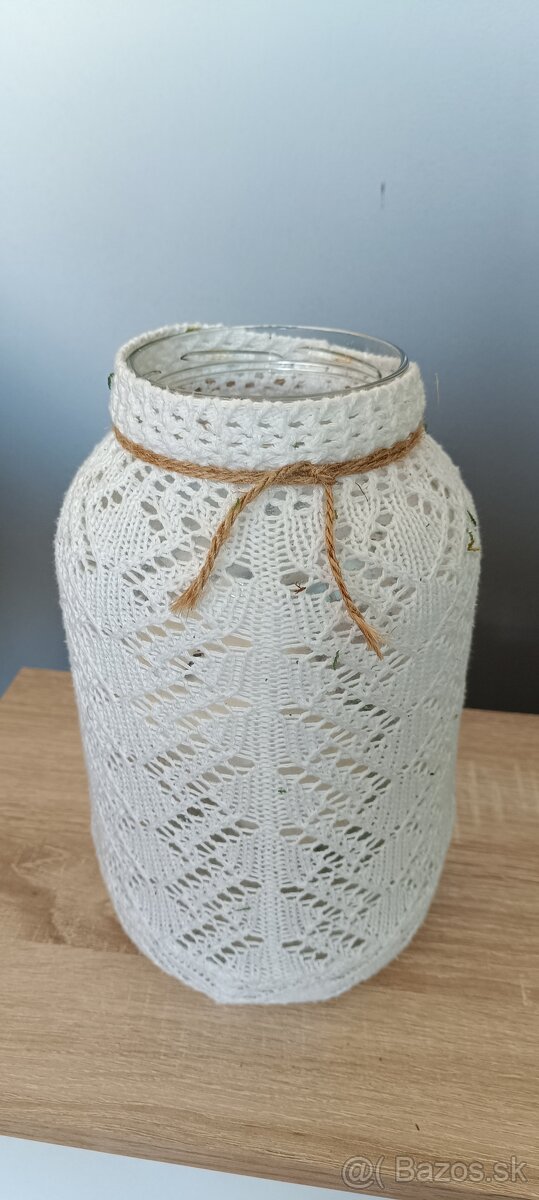 Handmade BOHO svietniky veľké : svadobná výzdoba - 7