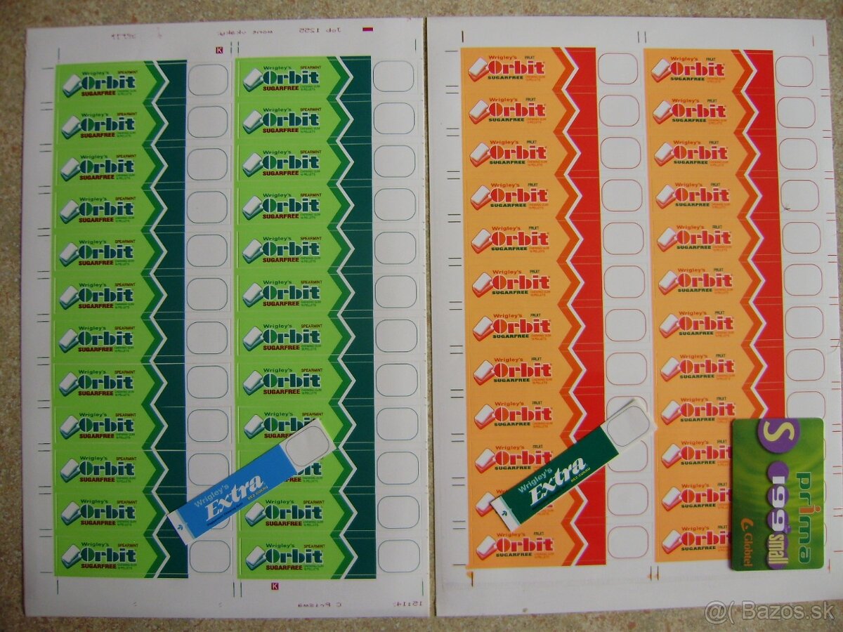 Predám, nálepky, žuvačky Wrigleys Orbit. - 7