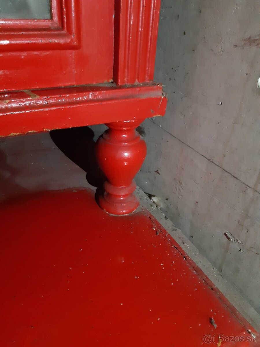 vintage kredenc, komoda, stolička - 7