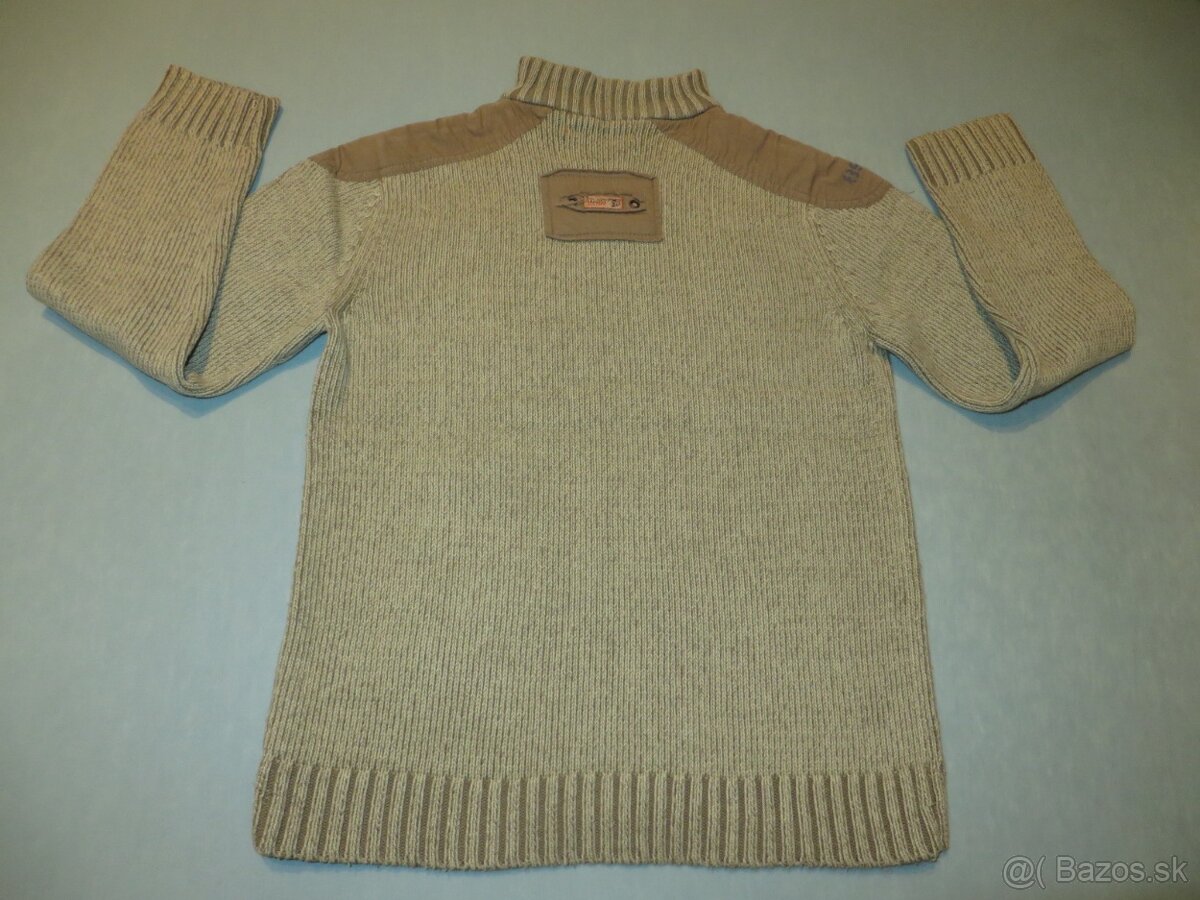 Teplá oranžovohnedá vesta + sveter - veľ. 128 - 7