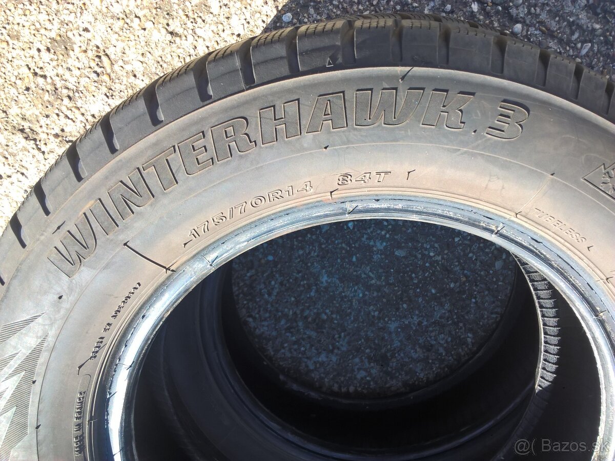 ZIMNÉ 175/70 R14 84T FIRESTONE a SEMPERIT cca7-8 mm 25-€/kus - 7