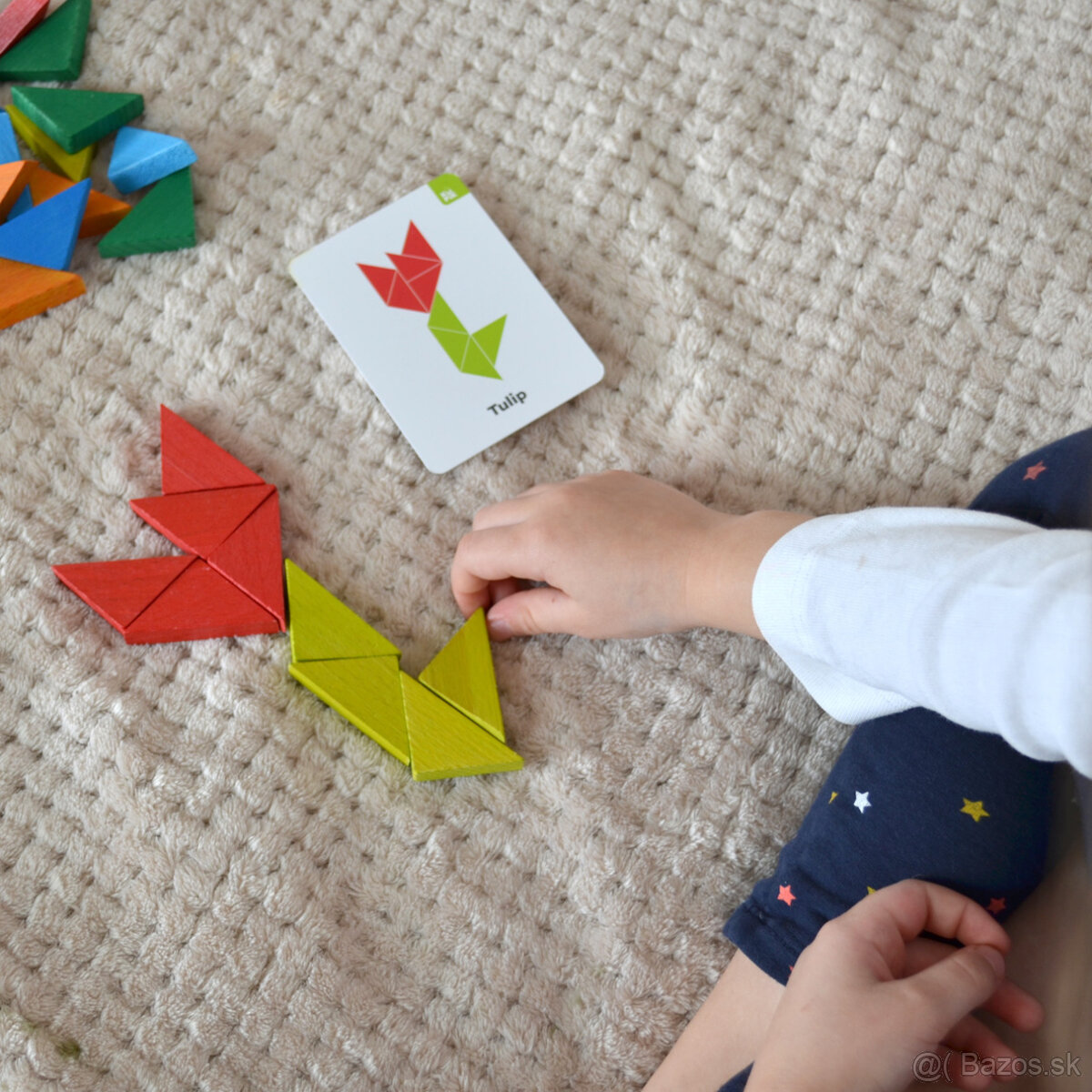 Montessori drevená mozaika – Trojuholníky, nová, nerozbalená - 7