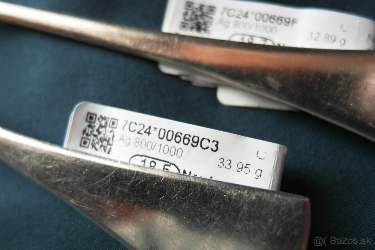 Strieborná vidlička 2ks - 7