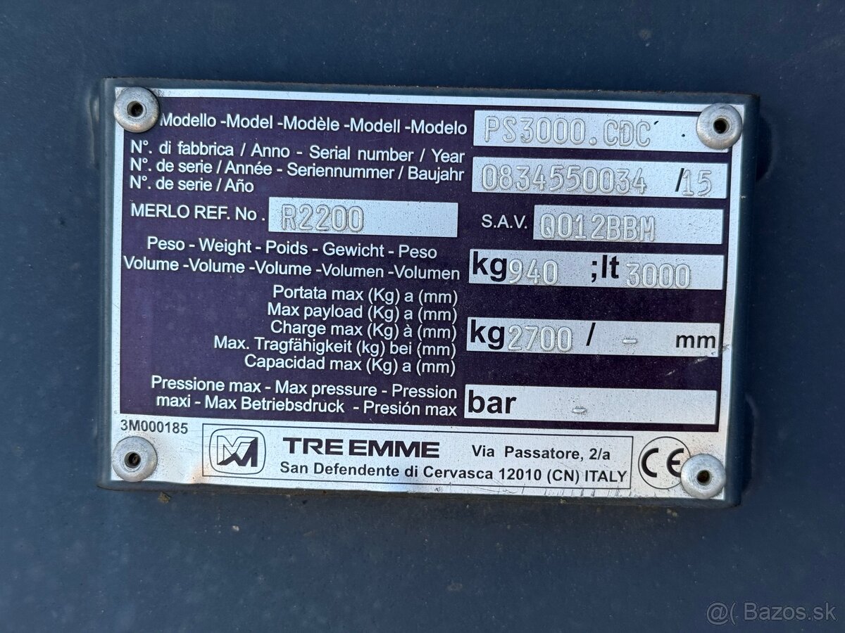 Merlo Velkoobjemová lžíce obilí - 7