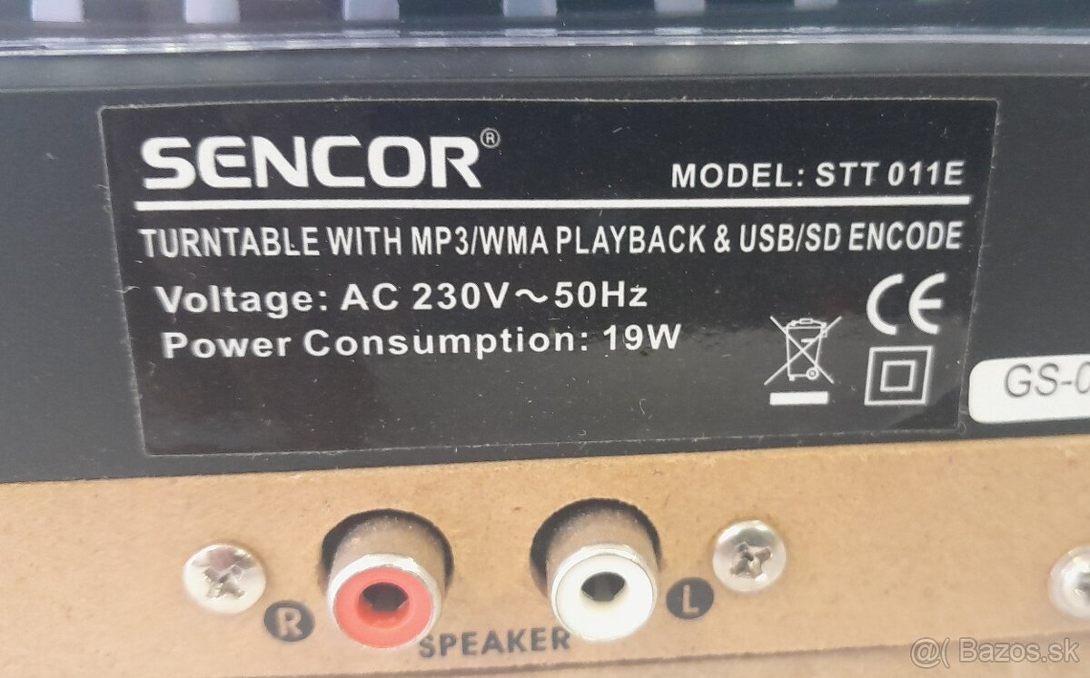 Predám nefunkčny gramofón SENCOR STT011E - 7