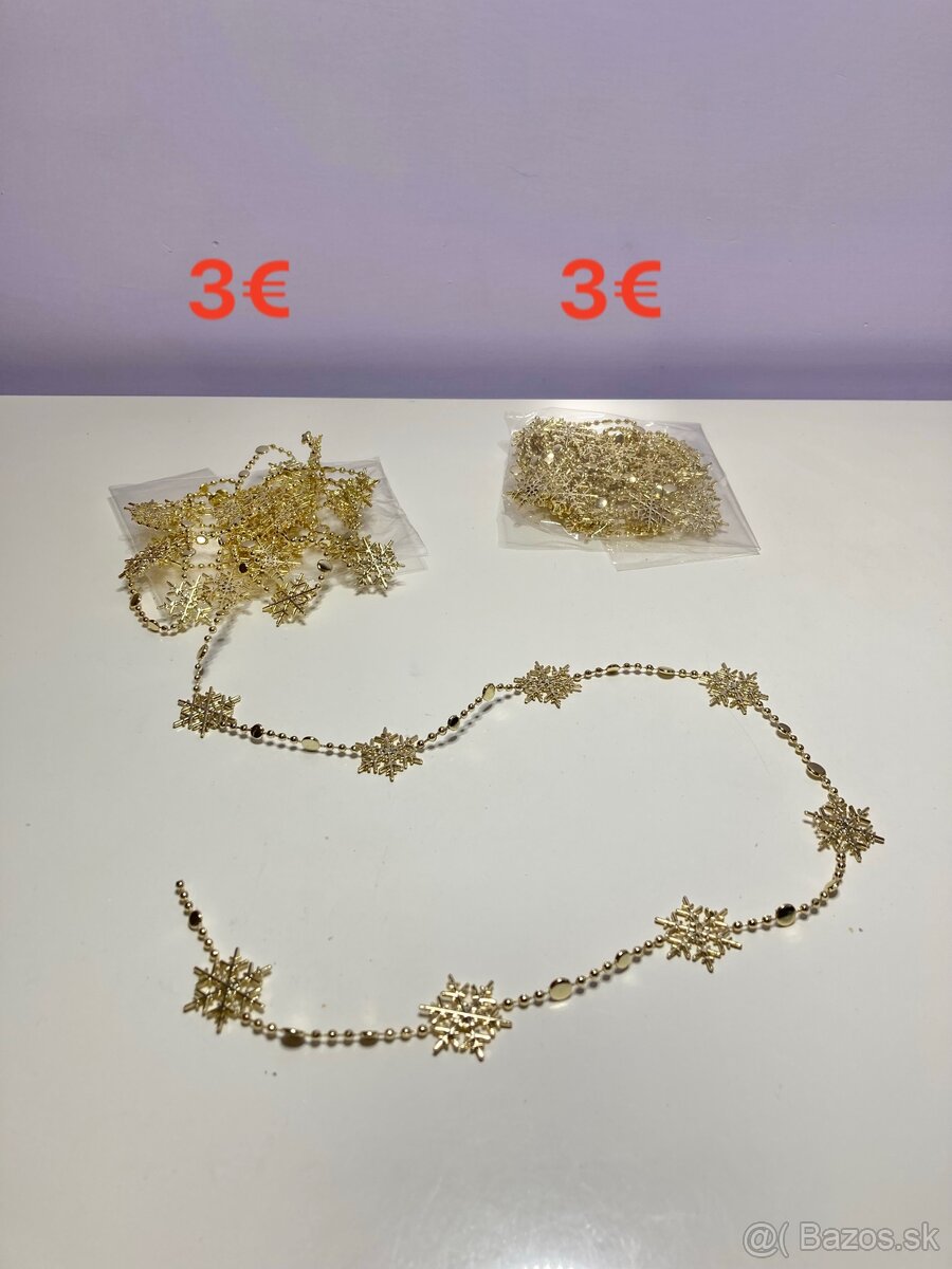Vianočné ozdoby - zlaté - 7