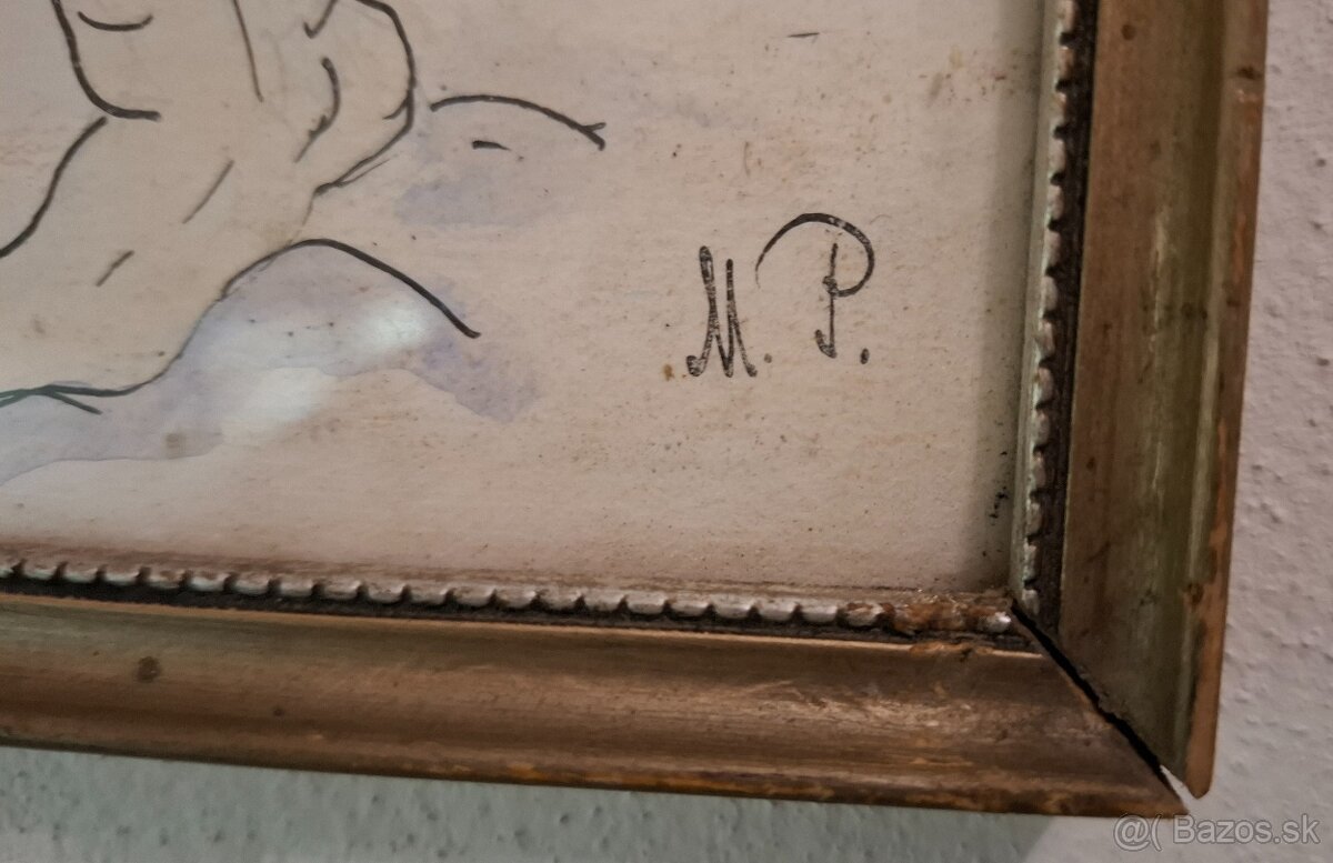 Starý obraz, originál v pôvodnom stave - 7