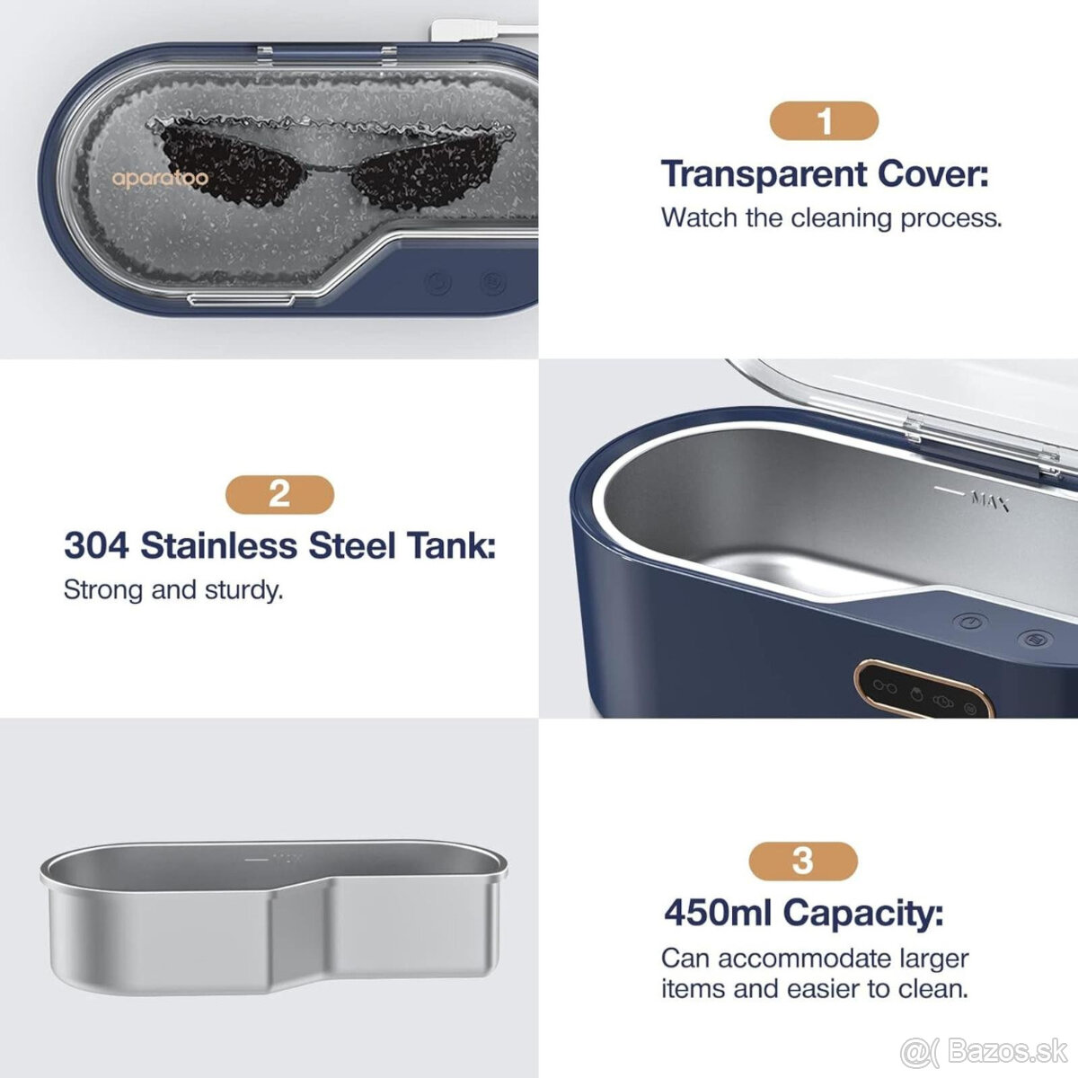 Ultrazvukový čistiaci prístroj na okuliare - 7