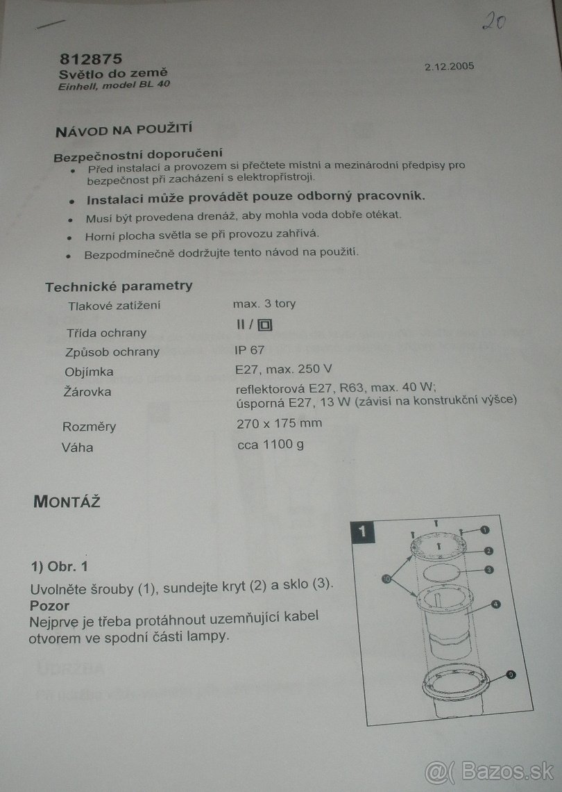 Svetlo do dlažby a terénu- znížená cena - 7