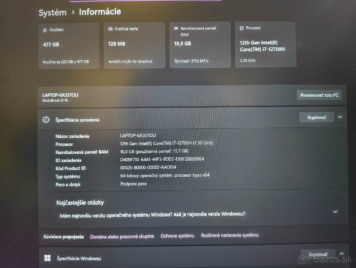 Huawei matebook d16 16gb/512gb - 7