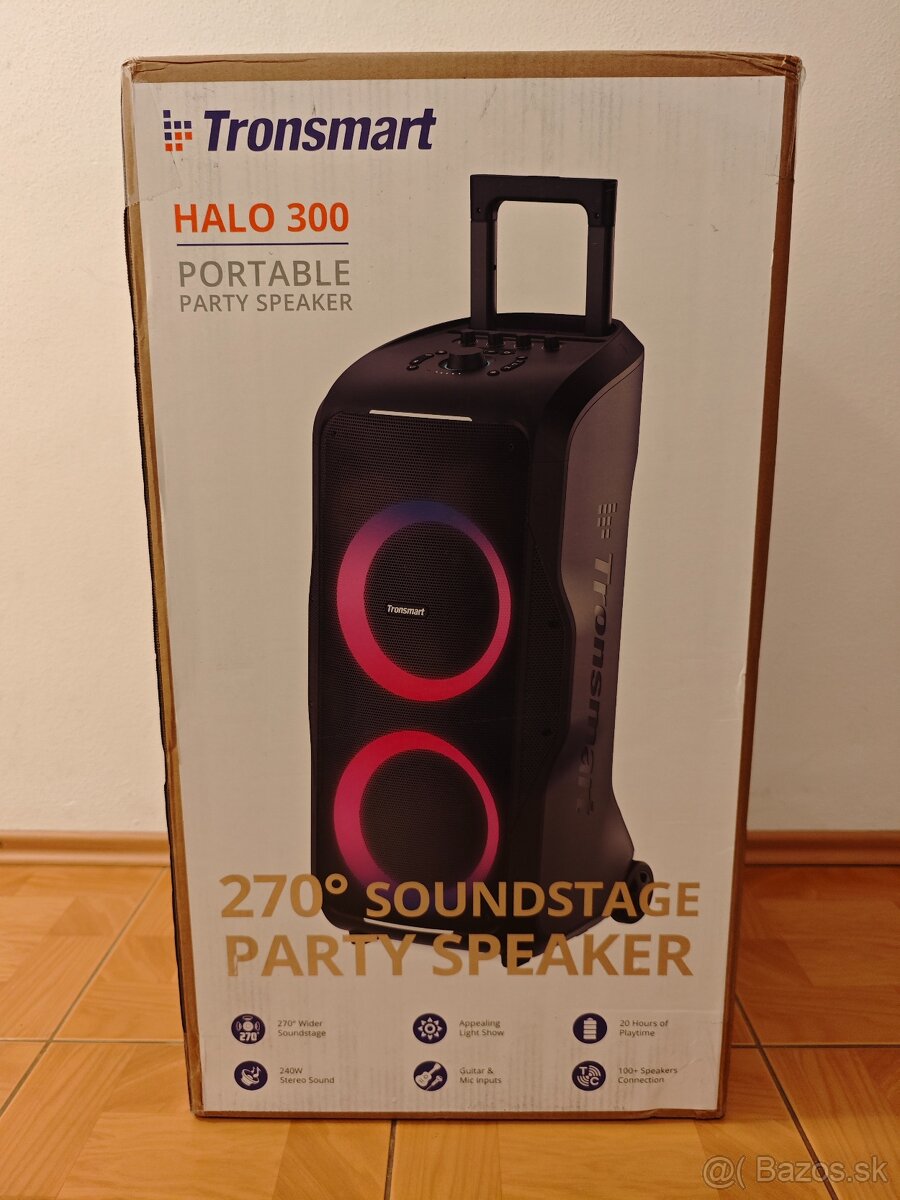 Prenosný BT párty reproduktor Tronsmart Halo 300, 27000mA - 7