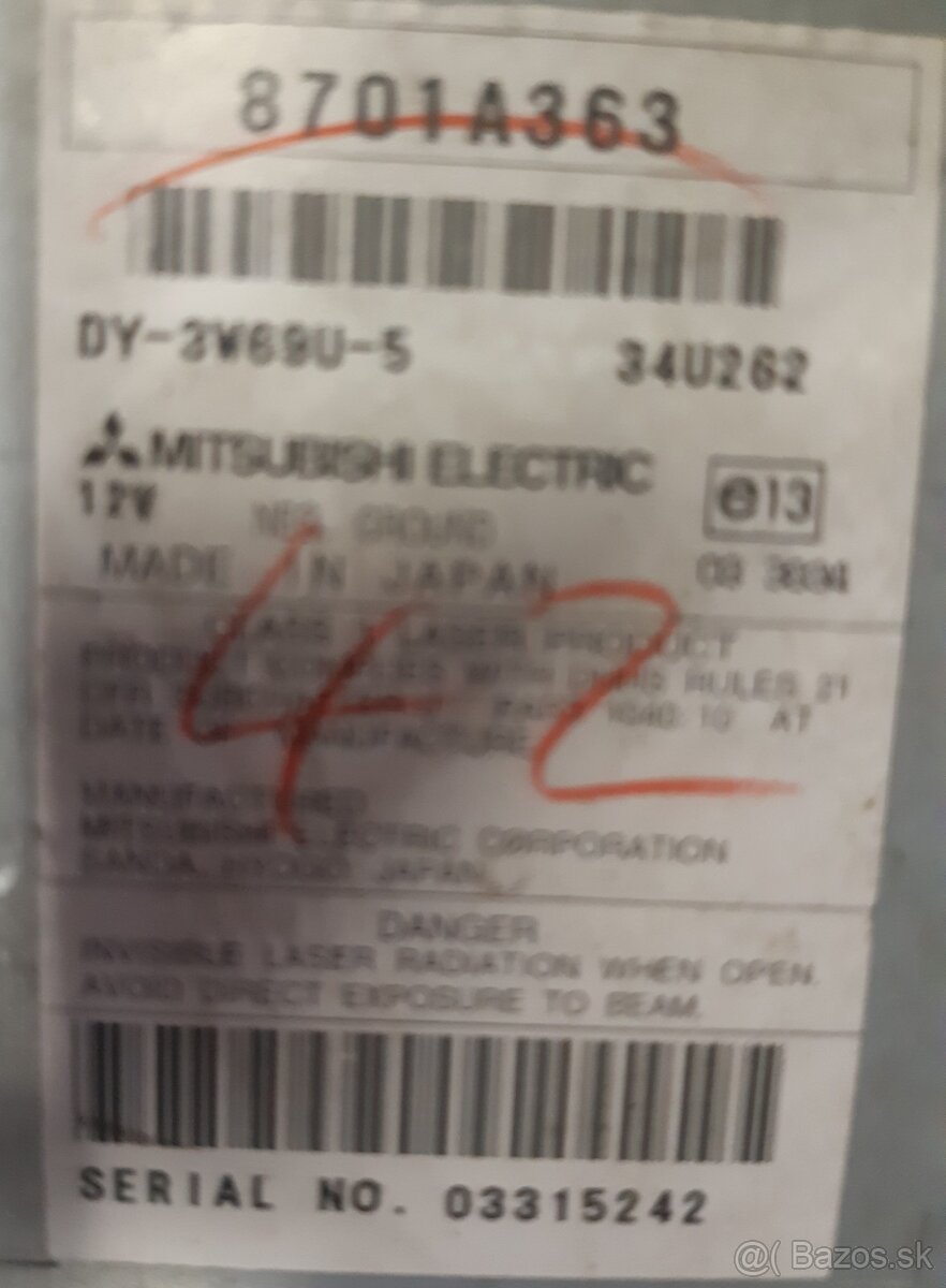 Mitsubishi rádio - 7