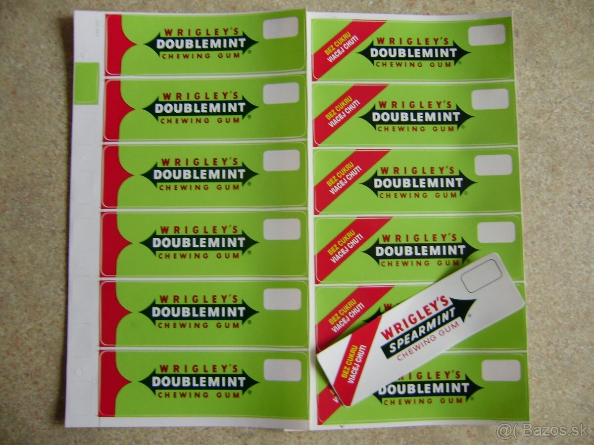 Predám, nálepky, žuvačky Wrigleys Spearmint, Orbit. - 7